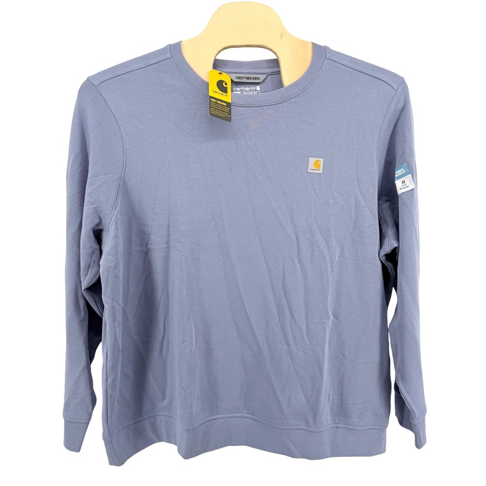 NEW Carhartt Relaxed Sweatshirt Womens 3X (24-26) Purple Tencel Fiber TS6179-W